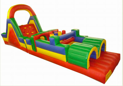obstacle course with slide